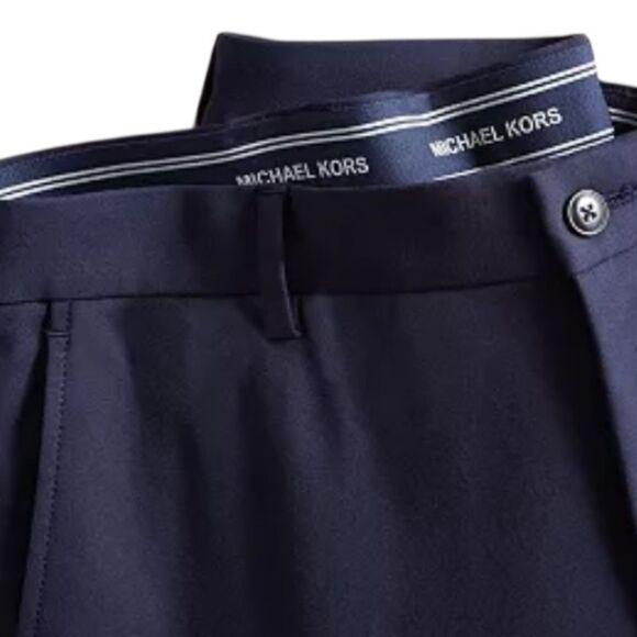 Michael Kors Men's Classic Fit Cotton Stretch Performance Pants. Navy. 40x32 - Picture 4 of 7